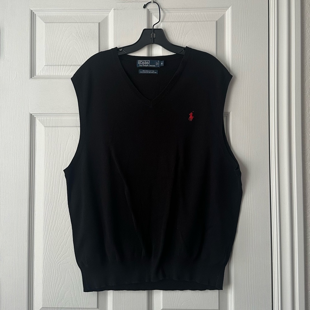 Polo Ralph Lauren Pima Cotton V-Neck Sweater Vest XL EUC